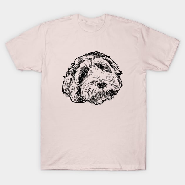 Labradoodle Sketch T-Shirt by Sketchy